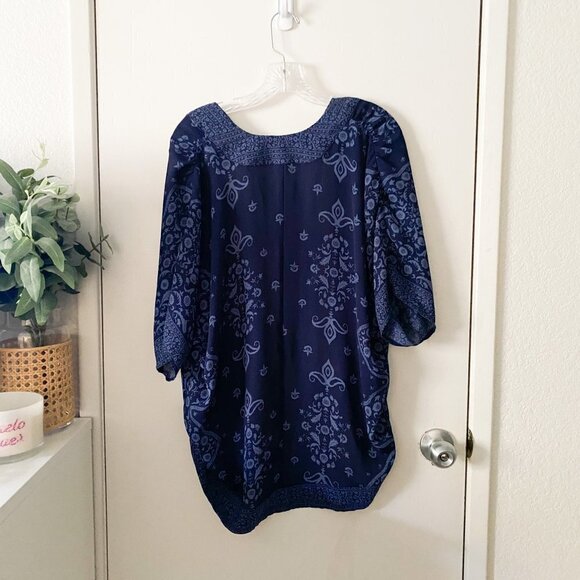 🦋 URBAN OUTFITTERS ECOTE Boho Blue Kimono Cardigan Shawl Cover Up Cute Navy - Picture 5 of 5